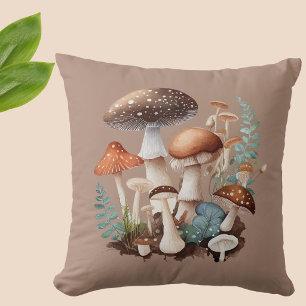 Erdig Braun Grün Wald Pilz Hübsch Rustikal Kissen