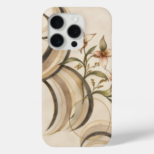 Erdige abstrakte Blumen- und Kalligrafielinien-Kun Case-Mate iPhone Hülle