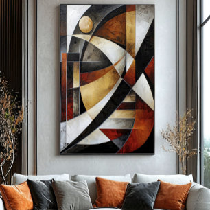 Erdige abstrakte Mosaik Poster