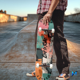 Erdige Abstraktion - Live to Ride Pinselstrich-Des Skateboard