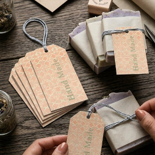 Erdige Arabeske Terrakotta- & Salbeipersonalisat Geschenkanhänger
