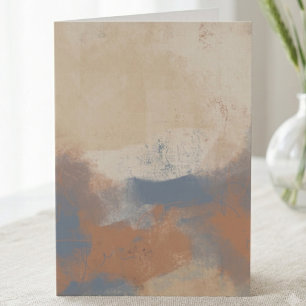 Erdige Blaue und Ocker Minimalistische Abstrakte K
