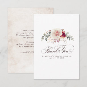 Erdige Blumen Elegant Little Thank You Dankeskarte