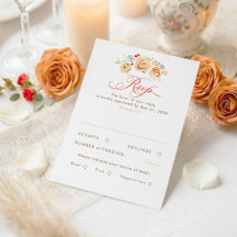 Erdige Blumen Whimsical Elegante Hochzeits-RSVP-Ka