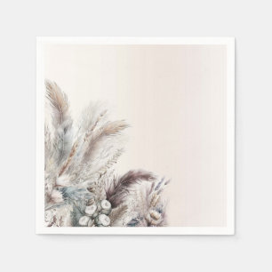Erdige bohemische Blumen-Hochzeit mit Federn Serviette