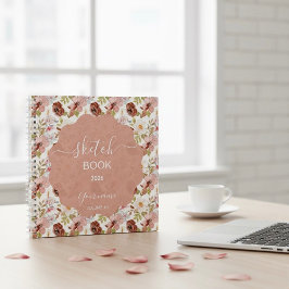 Erdige Boho-Blumen Notizbuch