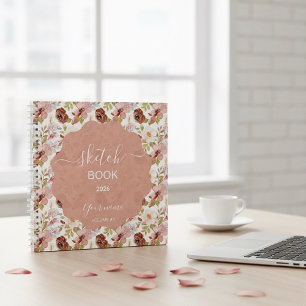 Erdige Boho-Blumen Notizbuch