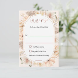 Erdige Boho-Ovalbogen-Blume Beige Antwort