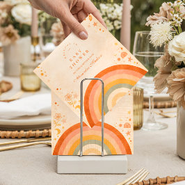 Erdige Boho-Regenbogen-Baby-Party Serviette