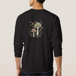 Erdige Cottagecore-Pilz-Botanik-Grafik Sweatshirt