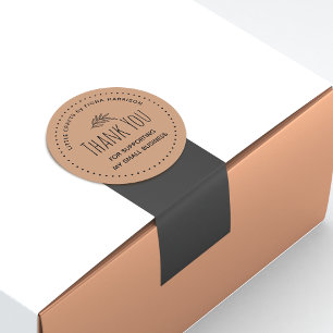 Erdige Danke, dass du mein kleines Unternehmen unt Runder Aufkleber