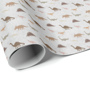 Erdige Dinosaurier-Kinder-Verpackungspapier Geschenkpapier