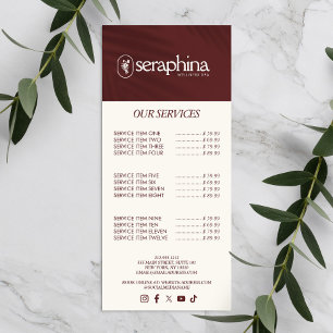 Erdige Eleganz Logo Schönheit, Wellness, Spa Burgu Werbekarte