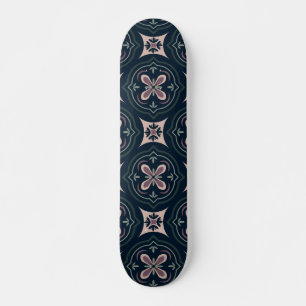 erdige farbene florale geometrische Fliesen Skateboard