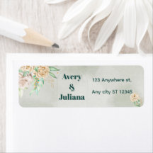 Erdige Farbtöne Blumen Boho Elegant Salbei Grün