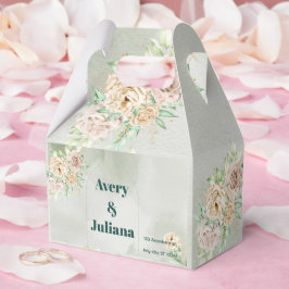 Erdige Farbtöne Blumen Boho Elegant Salbei Grün Geschenkschachtel