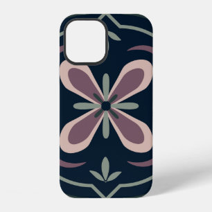 Erdige florale geometrische Kacheln iPhone 12 Hülle