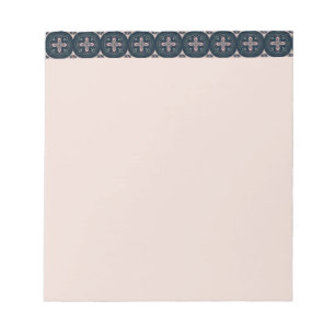 Erdige florale geometrische Kacheln Notizblock