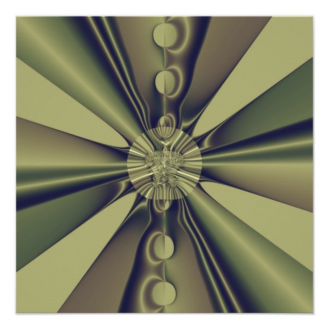 Erdige geometrische abstrakte moderne Kunst Poster (Vorderseite)