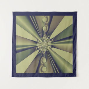 Erdige geometrische abstrakte moderne Kunst Wandteppich