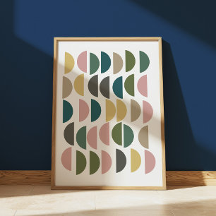 Erdige geometrische Gestaltung mit moderner Ästhet Poster