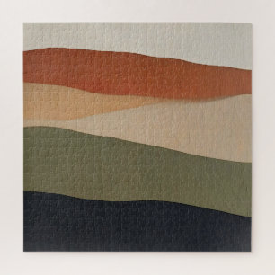 Erdige, geschichtete Landschaft Abstrakt Puzzle