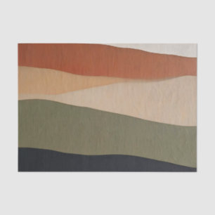 Erdige, geschichtete Landschaft Abstrakt Seidenpapier