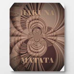 Erdige Hakuna Matata-Kunstprint Fotoplatte