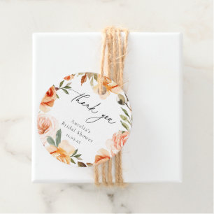Erdige Herbst-Blumen Dankeschön Geschenkanhänger