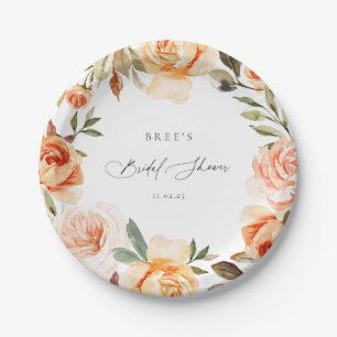 Erdige Herbst-Blumen-Hochzeitsdusche-Papierplatten Pappteller