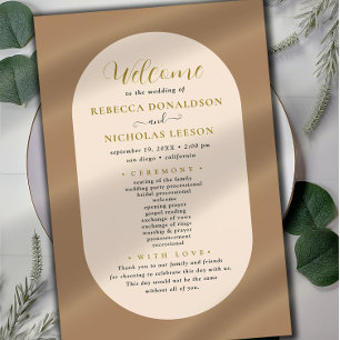 Erdige Kalligrafie-Hochzeitsprogramm Schrift