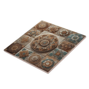 Erdige, komplizierte Flickentöne Fliese