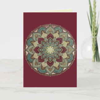 Erdige Mandala-Hippie-Vibes-Leere Kunstkarte Karte