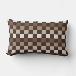 Erdige Mineralien-Schachbrettmuster Lendenkissen