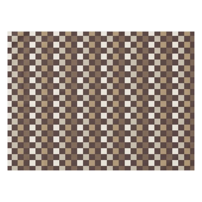 Erdige Mineralien-Schachbrettmuster Tischdecke (Vorderseite (Horizontal))