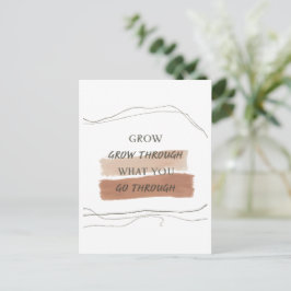 Erdige Minimalistische Inspirierende Zitatgestaltu Postkarte