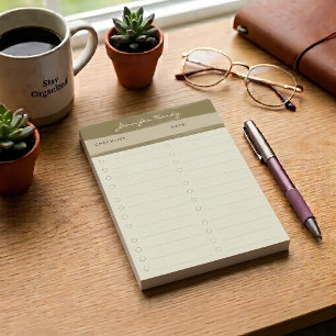 Erdige moderne To-Do-Liste Post-it Klebezettel