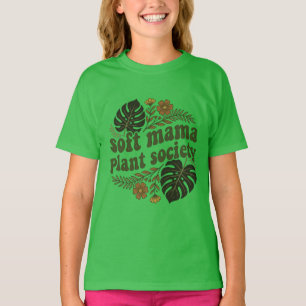Erdige Monstera-Blätter Soft Mama Pflanze Liebhabe T-Shirt