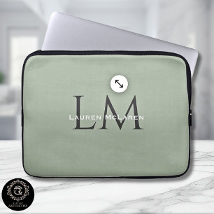 Erdige Salbeigrüne Organische Moderne Minimalistis Laptopschutzhülle
