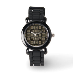 Erdige Taupe-Uhr durch Julie Everhart Armbanduhr