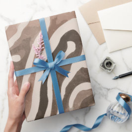 Erdige Tonbraun-Naturfluss-Abstraktmuster Geschenkpapier
