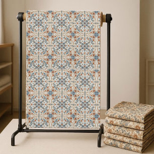 Erdige Töne Boho Blumenmuster Minimalistischer Chi Stoff