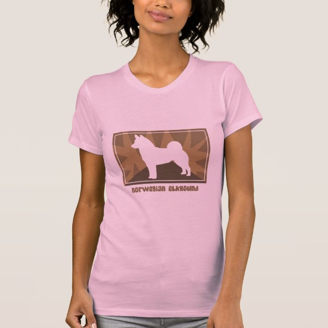 Erdiger Norweger Elkhound T-Shirt (Vorderseite)