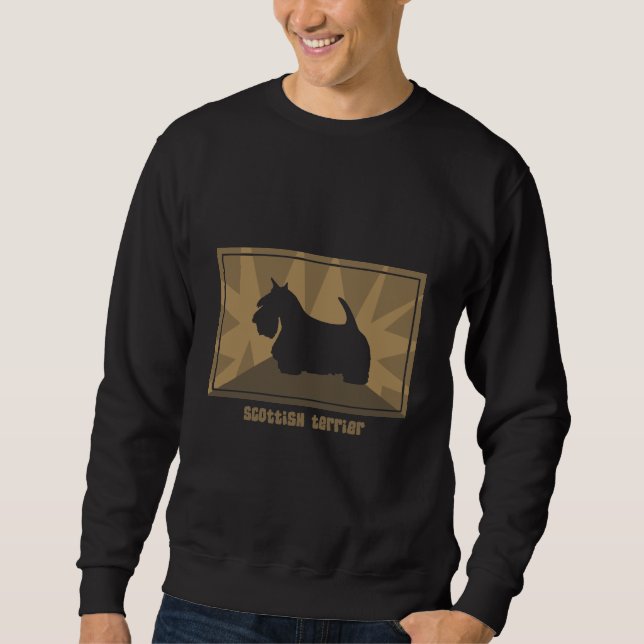 Erdiges Scottish-Terrier-Sweatshirt Sweatshirt (Vorderseite)