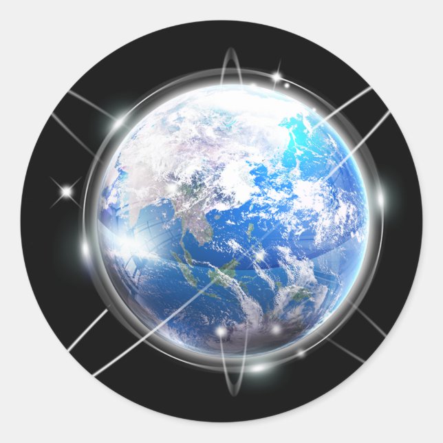 Erdkleber Runder Aufkleber (Vorderseite)