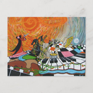 Erdlose Musik Postkarte