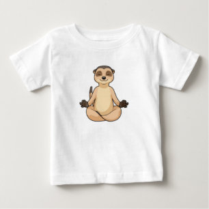 Erdmännchen bei Yoga-Meditation Baby T-shirt