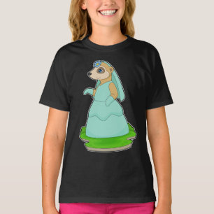 Erdmännchen Brautschleier Hochzeit T-Shirt