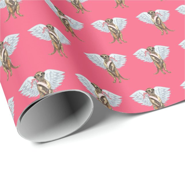 Erdmännchen-Cupids Geschenkpapier (Rolleneckpunkt)