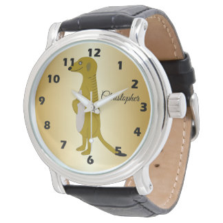 Erdmännchen-Design Armbanduhr